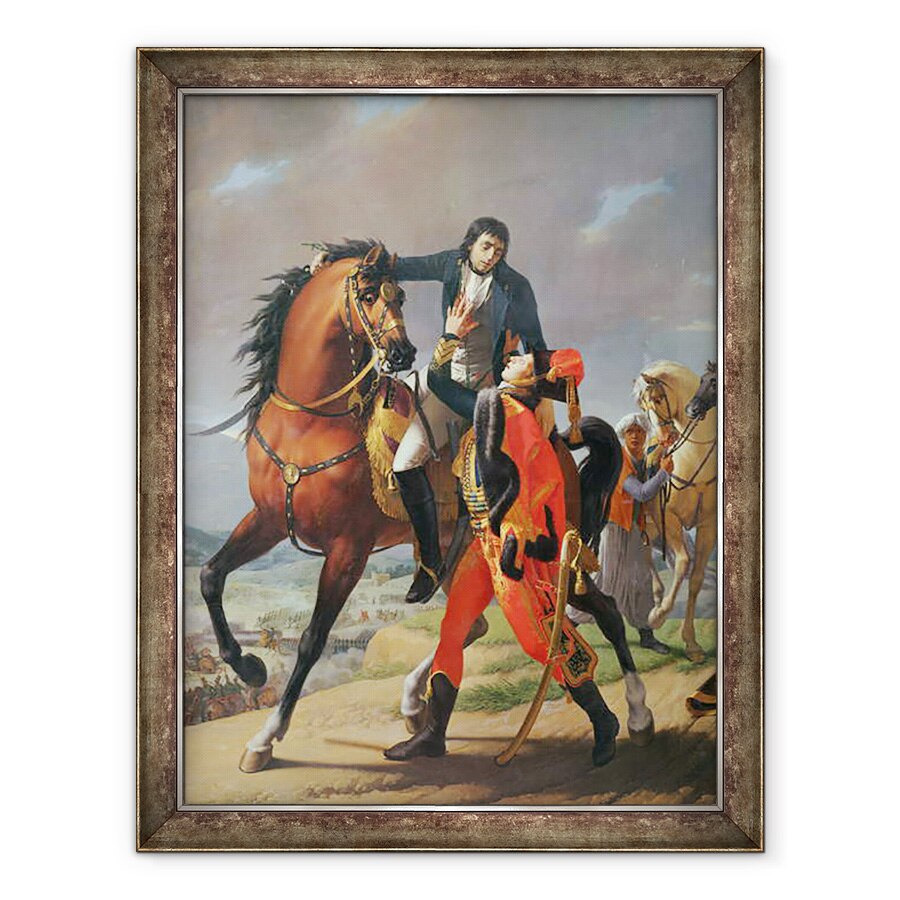 Tablou inramat - Jean-Baptiste Regnault - Moartea generalului Desaix 1768-1800 in batalia de la Marengo, 60 x 80 cm