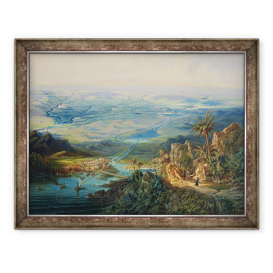 Tablou inramat - Albert Rieger - Canalul Suez, 70 x 90 cm