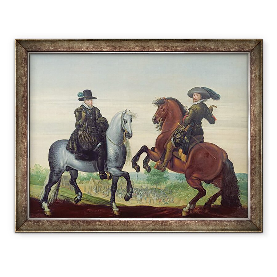 Tablou inramat - Pauwels I van Hillegaert - Maurits 1567-1625 si Frederik Hendrik 1584-1647 din Nassau, 60 x 80 cm