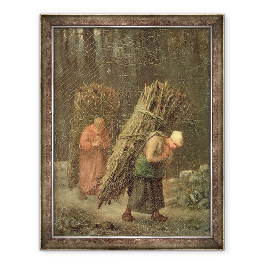 Tablou inramat - Jean-Francois Millet - Femei taranesti cu Brushwood, 60 x 80 cm
