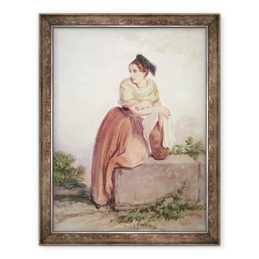 Tablou inramat - Jean Joseph Bonaventure Laurens - Arlesienne din timpul lui Daudet si Bizet, 60 x 80 cm