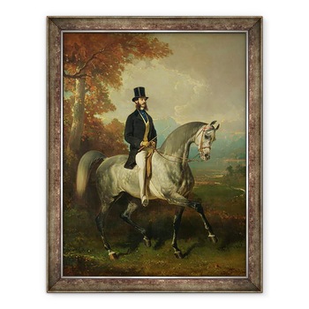 Tablou inramat - Alfred Dedreux - Contele Alfred de Montgomery 1810-91 1850-60, 60 x 80 cm Tablou inramat - Alfred Dedreux - Contele Alfred de Montgomery 1810-91 1850-60, 60 x 80 cm