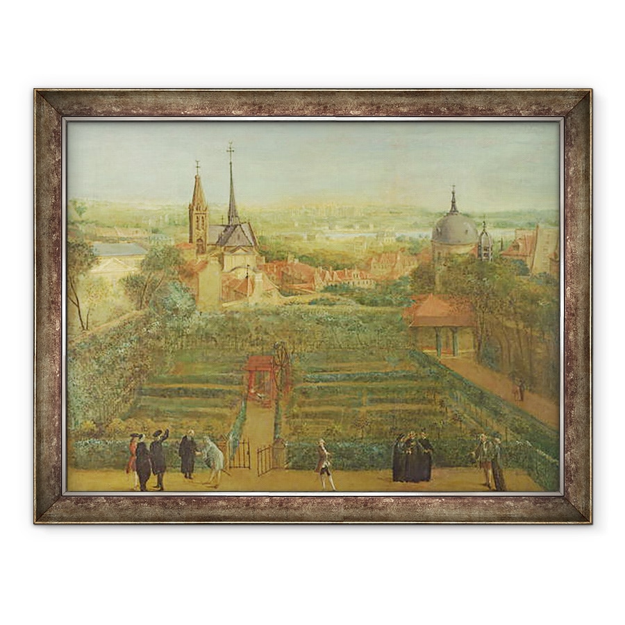 Tablou inramat - Scoala franceza - Gradinile Parintilor Doctrinei Crestine si Abatia Sfantului Victor, 60 x 80 cm