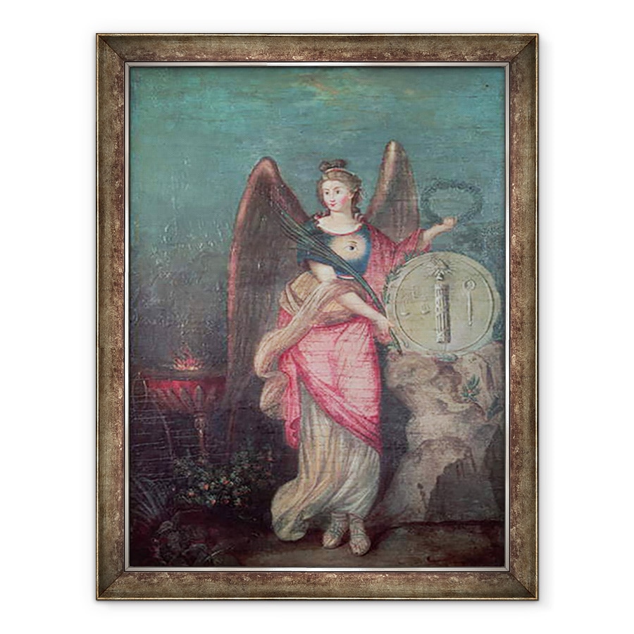Tablou inramat - Scoala franceza - Motivul aduce un omagiu emblemelor libertatii si egalitatii, 60 x 80 cm