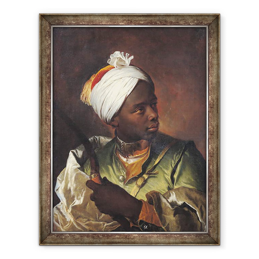 Tablou inramat - Hyacinthe Francois Rigaud - Tanar negru cu o funda, 70 x 90 cm