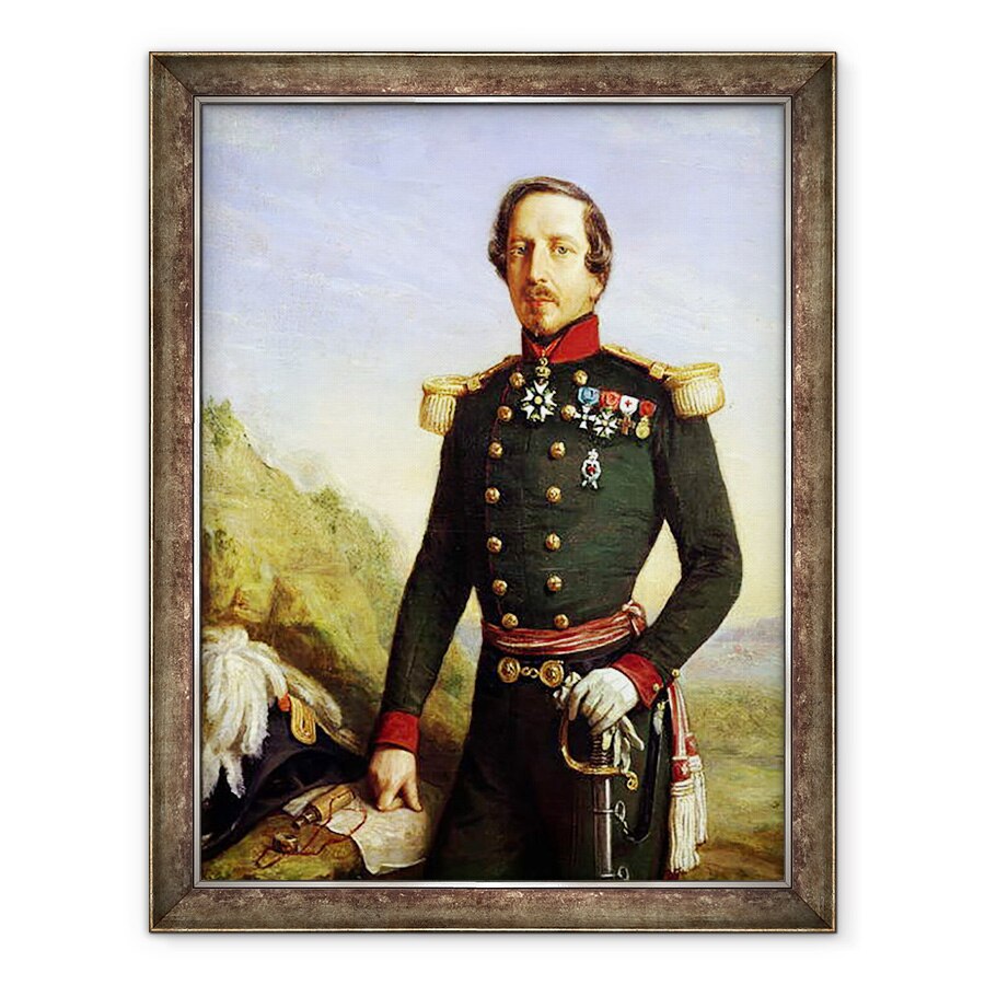 Tablou inramat - Felix Francois Barthelemy Genaille - Portretul lui Napoleon III 1808-73 1852 ulei pe panza, 70 x 90 cm