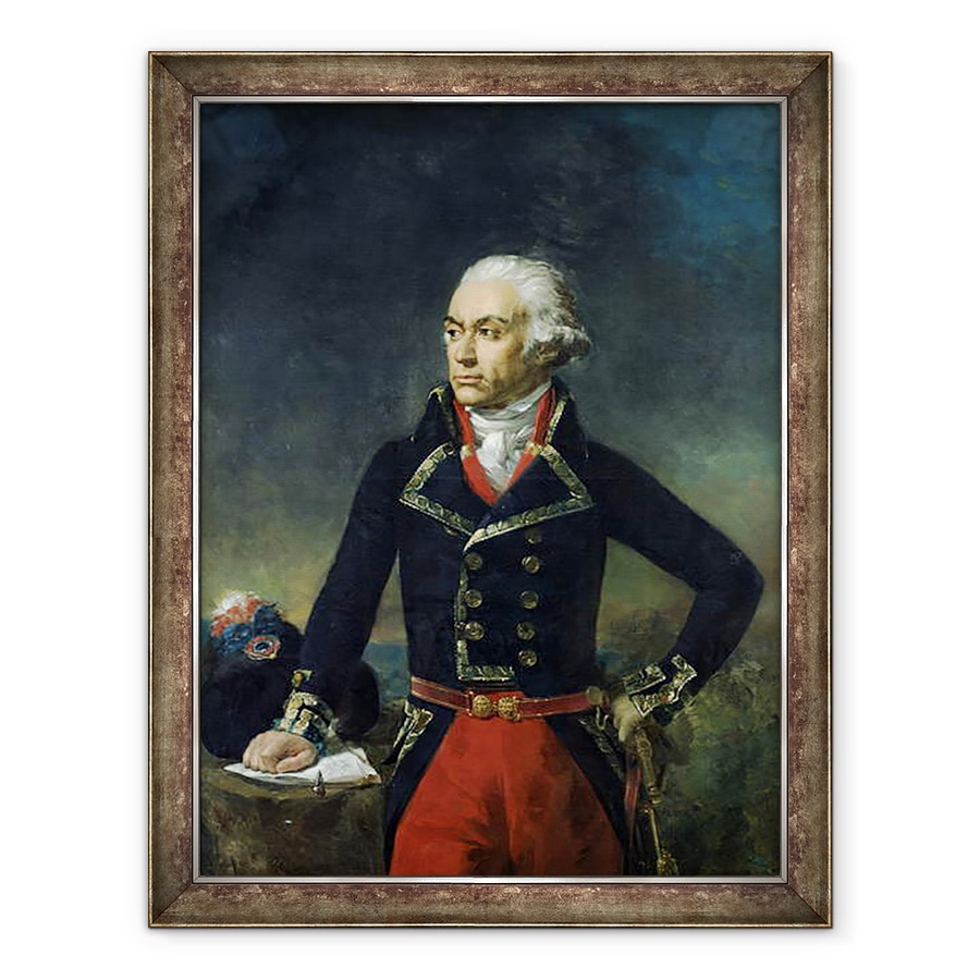 Tablou inramat - Jean Sebastien Rouillard - Charles-Francois du Perier Dumouriez 1739-1823 dupa o pictura de Jean Antoine Houdon, 60 x 80 cm
