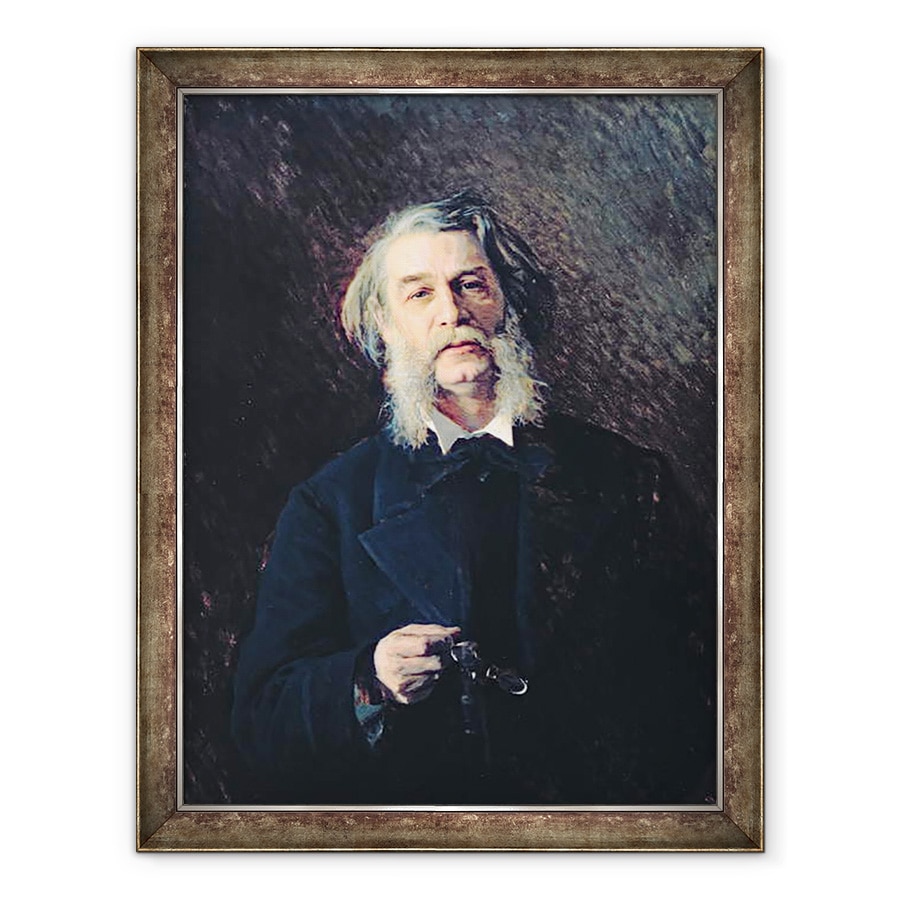 Tablou inramat - Ivan Nikolaevich Kramskoy - Portretul lui Dmitri Vasilievici Grigorovici 1822-99, 70 x 90 cm