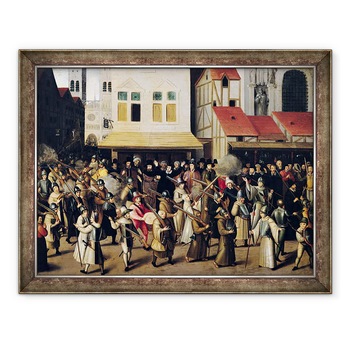 Tablou inramat - Francois Bunel - Procesiunea Ligii Sfante in 1590, 60 x 80 cm Tablou inramat - Francois Bunel - Procesiunea Ligii Sfante in 1590, 60 x 80 cm