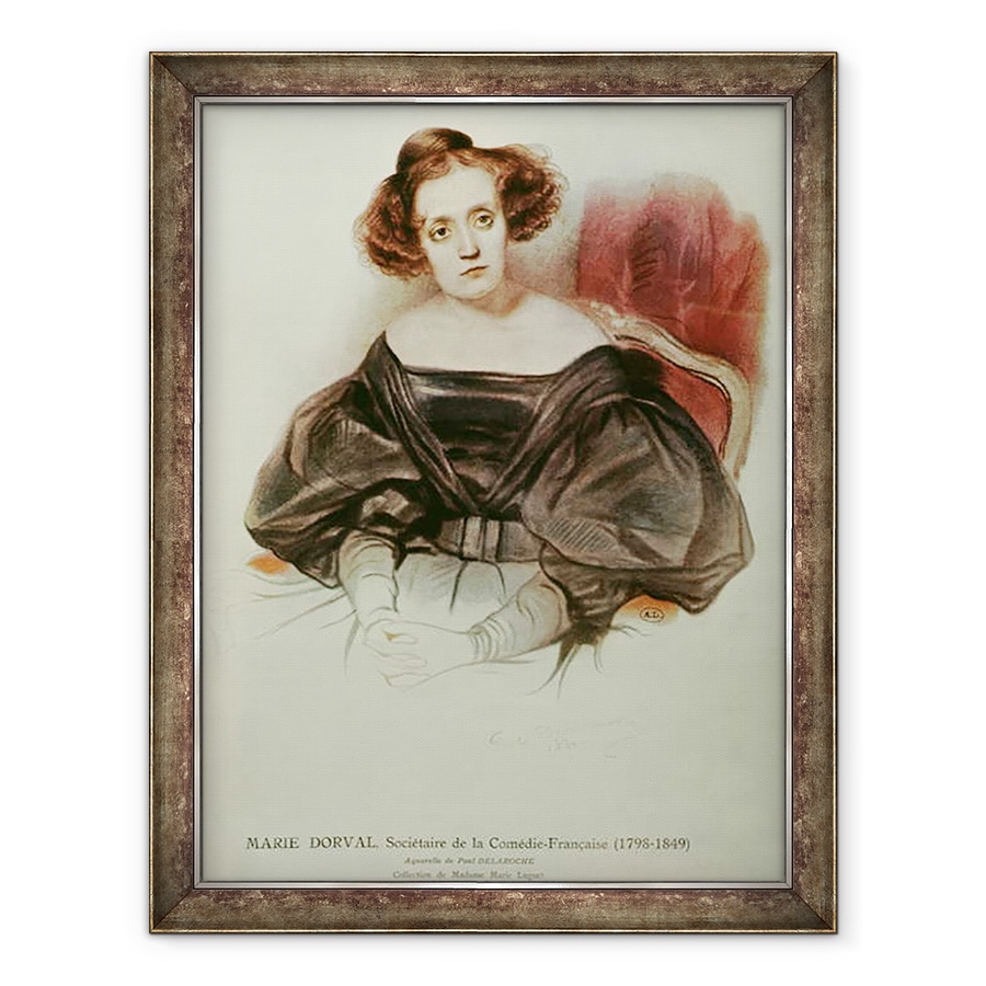 Tablou inramat - Hippolyte Delaroche - Marie Dorval 1798-1849 in Costum, 70 x 90 cm