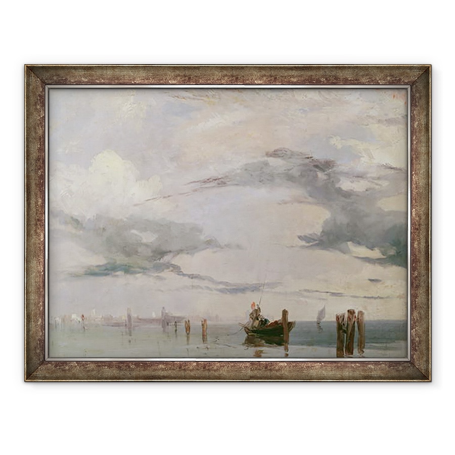 Tablou inramat - Richard Parkes Bonington - Vedere spre laguna langa Venetia, 70 x 90 cm