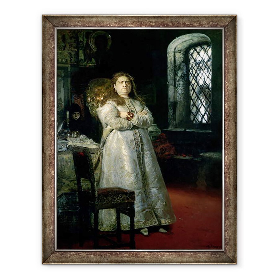 Tablou inramat - Ilya Efimovich Repin - tarevna Sophia Alexeevna 1657-1704 in Manastirea Novodevitchy, 60 x 80 cm
