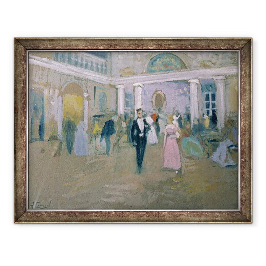 Tablou inramat - Alexei Steipanovitch Stepanov - Balul de la Larins, o ilustratie pentru Eugene Oneg, de Alexander Puskin 1799-1837, 70 x 90 cm