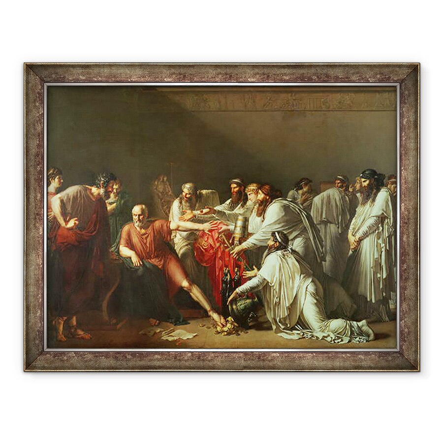 Tablou inramat - Anne Louis Girodet de Roucy-Trioson - Hipocrate c.460-c.377 i.Hr. Refuzarea darurilor lui Artaxerxes I d.425 i.Hr. 1792, 60 x 80 cm