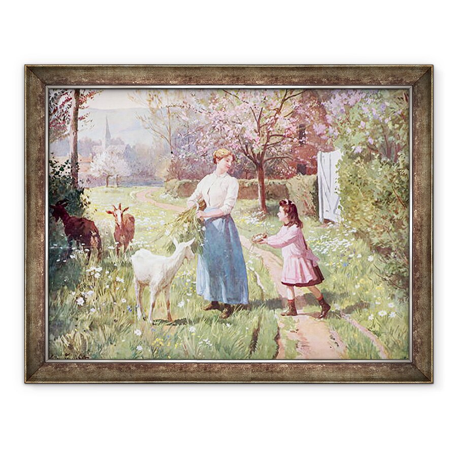 Tablou inramat - Victor Gabriel Gilbert - Oua de Paste in tara, 70 x 90 cm