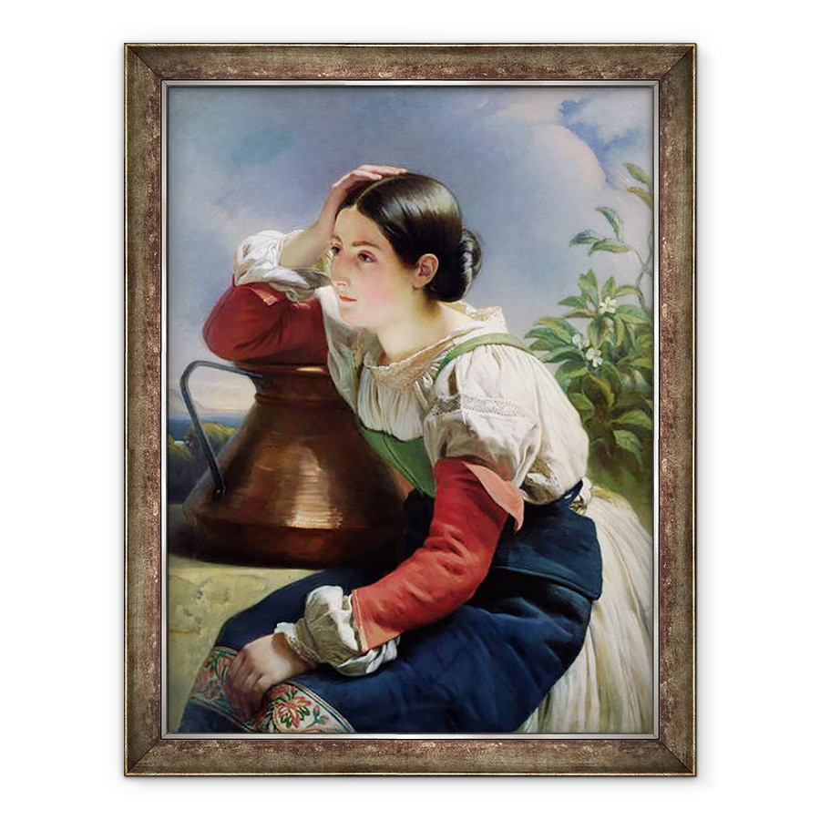 Tablou inramat - Franz Xaver Winterhalter - Tanar italian la fantana, 60 x 80 cm