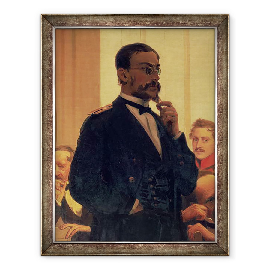 Tablou inramat - Ilya Efimovich Repin - Nikolai Andreevici Rimsky-Korsakov 1844-1908, de la compozitori slavoni, 60 x 80 cm