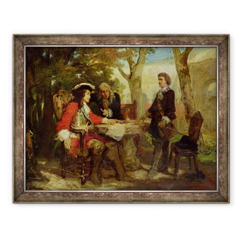 Tablou inramat - Jules Salles-Wagner - intalnire intre Jean Cavalier 1681-1740 si Claude Louis Hector 1653-1734 Duce de Villars, 60 x 80 cm Tablou inramat - Jules Salles-Wagner - intalnire intre Jean Cavalier 1681-1740 si Claude Louis Hector 1653-1734 Duce de Villars, 60 x 80 cm