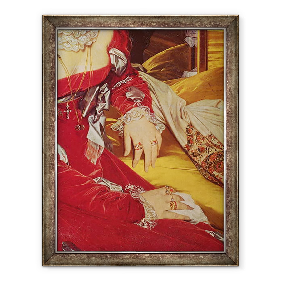 Tablou inramat - Jean Auguste Dominique Ingres - Madame de Senonnes, detaliile bratelor ei, 70 x 90 cm