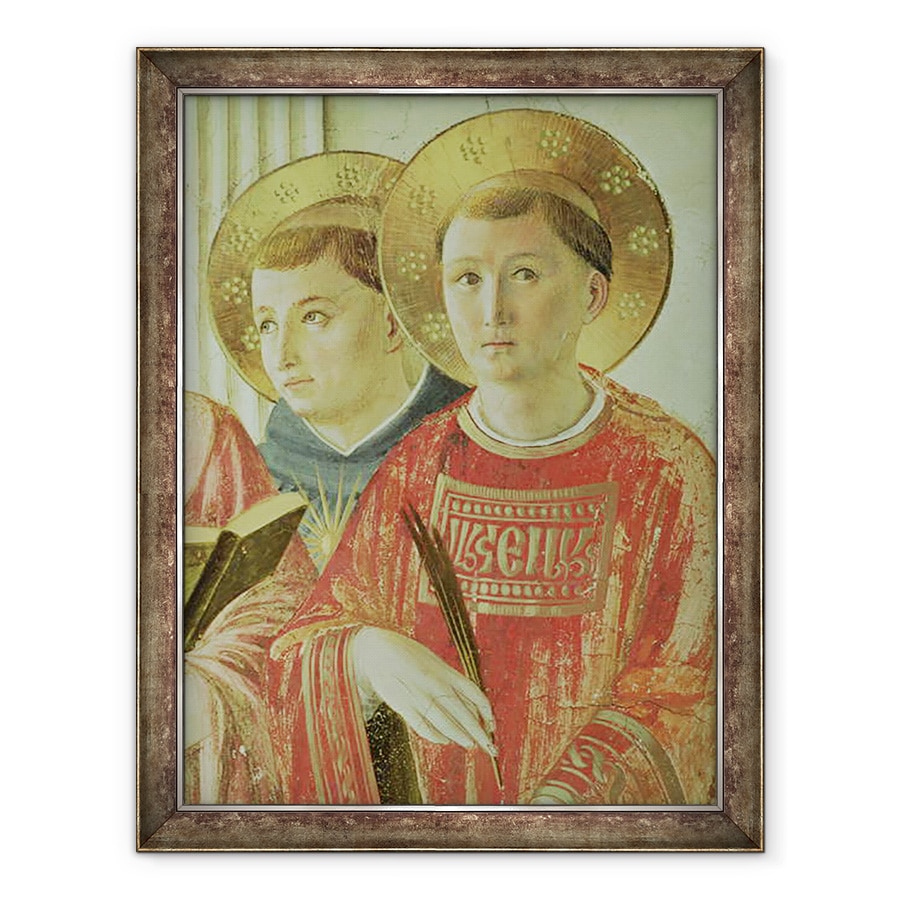 Tablou inramat - Fra Angelico - Madonna Umbrei, detalii ale Sf. Thomas Aquinas si Sf., 70 x 90 cm