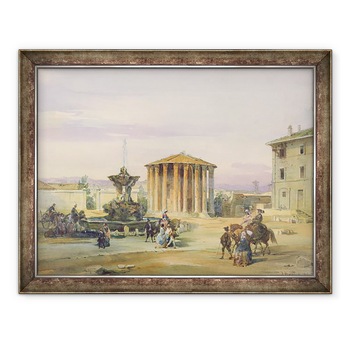 Tablou inramat - James Holland - Templul Vesta, Roma, 70 x 90 cm Tablou inramat - James Holland - Templul Vesta, Roma, 70 x 90 cm