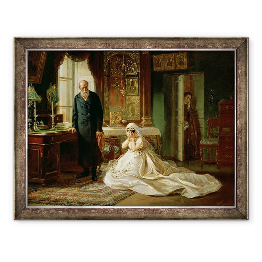 Tablou inramat - Firs Sergeevich Zhuravlev - La altar, 60 x 80 cm