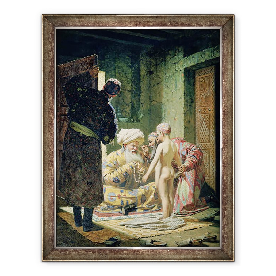 Tablou inramat - Vasili Vasilievich Vereshchagin - Vanzarea unui copil sclav, 60 x 80 cm