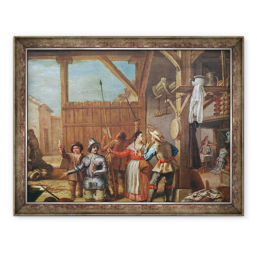 Tablou inramat - Cristobal Valero - Don Quijote in armura cavalerului, 70 x 90 cm