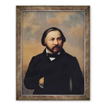 Tablou inramat - Scoala Rusa - Portretul lui Mikhail Ivanovich Glinka 1804-57, 70 x 90 cm Tablou inramat - Scoala Rusa - Portretul lui Mikhail Ivanovich Glinka 1804-57, 70 x 90 cm