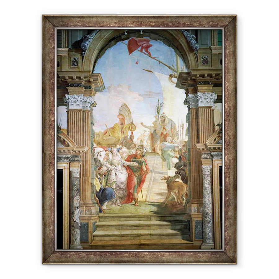 Tablou inramat - Giovanni Battista Tiepolo - intalnirea lui Anthony c.82-30 i.Hr. si Cleopatra 51-30 i.Hr. 1747-50, 60 x 80 cm