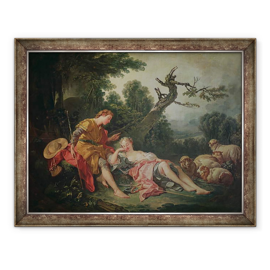 Tablou inramat - Francois Boucher - Pastorita Adormita, 70 x 90 cm
