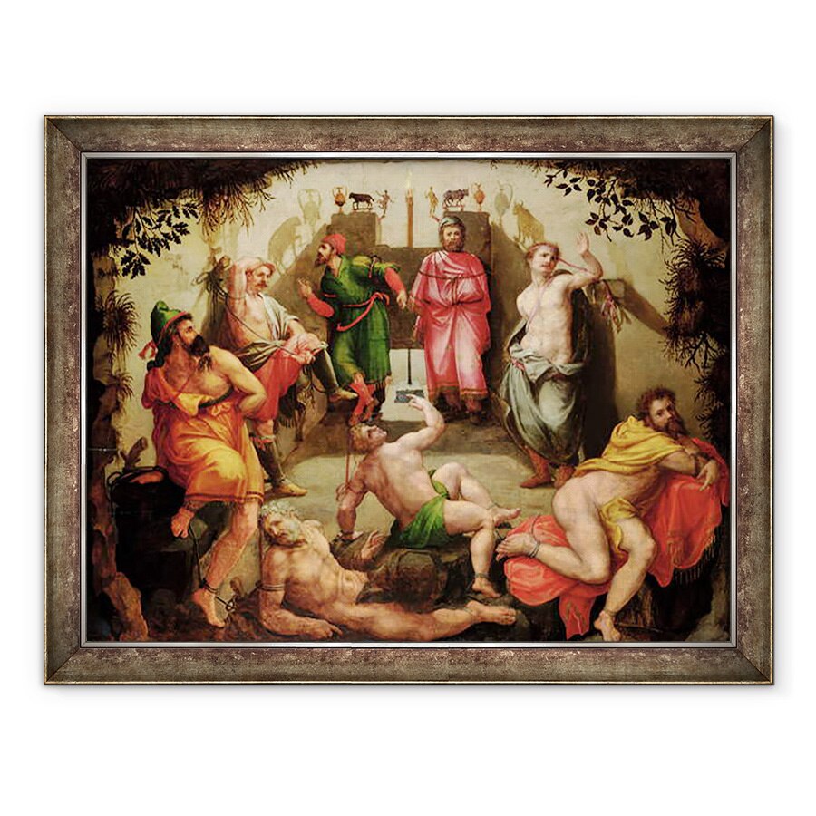 Tablou inramat - Scoala flamanda - Pestera lui Platon, 70 x 90 cm