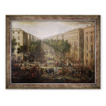 Tablou inramat - Michel Serre - Vedere de Cours Belsunce, Marsilia, in timpul ciuma din 1720, 60 x 80 cm Tablou inramat - Michel Serre - Vedere de Cours Belsunce, Marsilia, in timpul ciuma din 1720, 60 x 80 cm