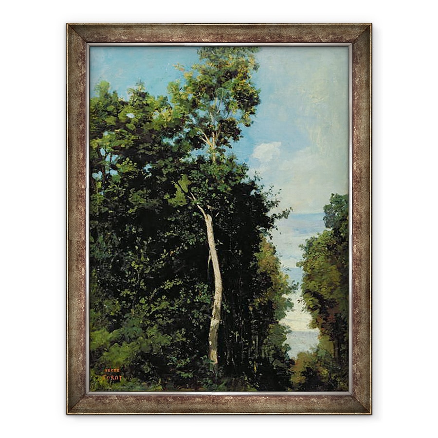 Tablou inramat - Jean Baptiste Camille Corot - Lemnul de pe Coasta de Grace in Honfleur, 70 x 90 cm