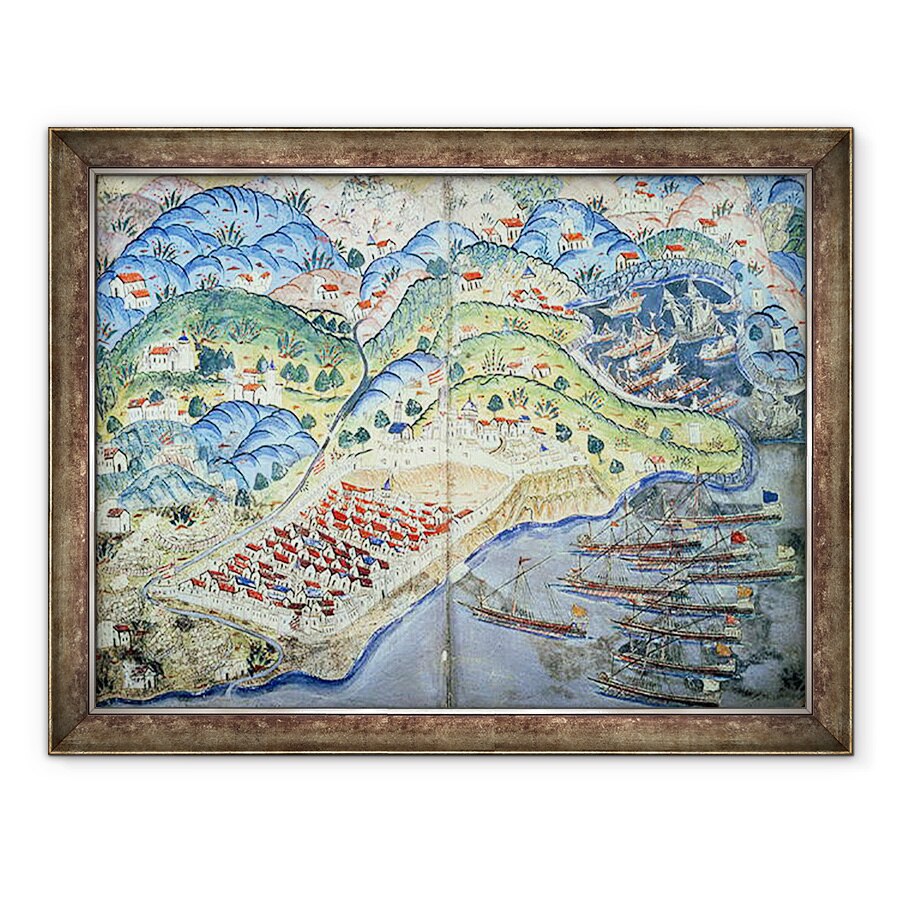 Tablou inramat - Nasuh Al-Silahi - TSM H.1608 Vedere la Nisa, 70 x 90 cm