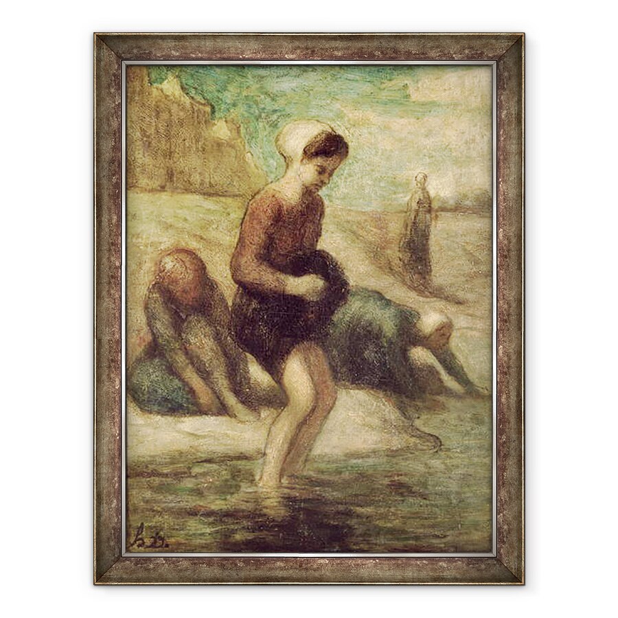 Tablou inramat - Honore Daumier - La marginea apei, 70 x 90 cm