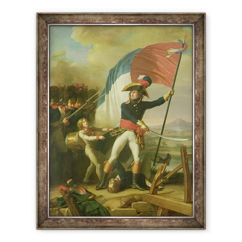Tablou inramat - Charles Thevenin - Generalul Augereau 1757-1816 pe Punte in batalia de la Arcola din 15 noiembrie 1796, 60 x 80 cm Tablou inramat - Charles Thevenin - Generalul Augereau 1757-1816 pe Punte in batalia de la Arcola din 15 noiembrie 1796, 60 x 80 cm