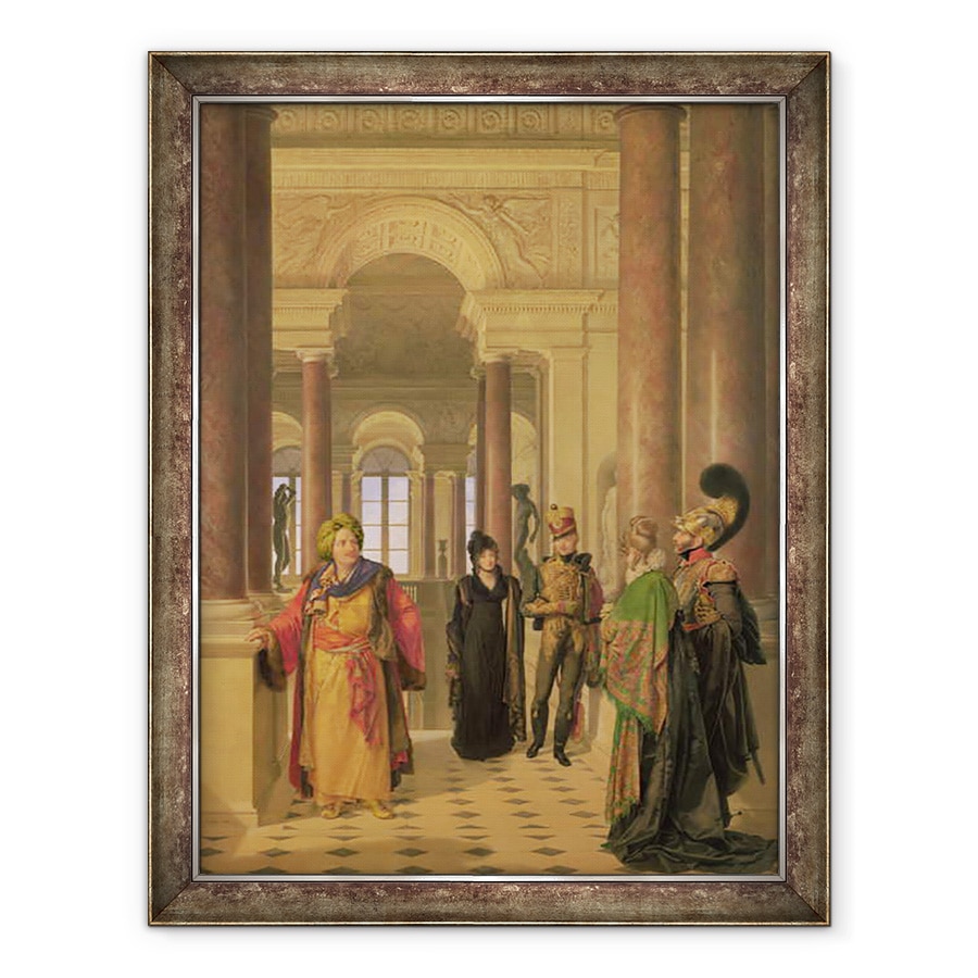 Tablou inramat - Louis Eugene Gabriel Isabey - Scara principala a Luvrului, 60 x 80 cm
