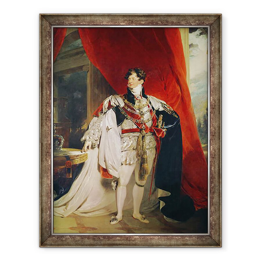 Tablou inramat - Thomas Lawrence - Printul Regent, mai tarziu George al IV-lea 1762-1830 in halate de jartiera, 70 x 90 cm
