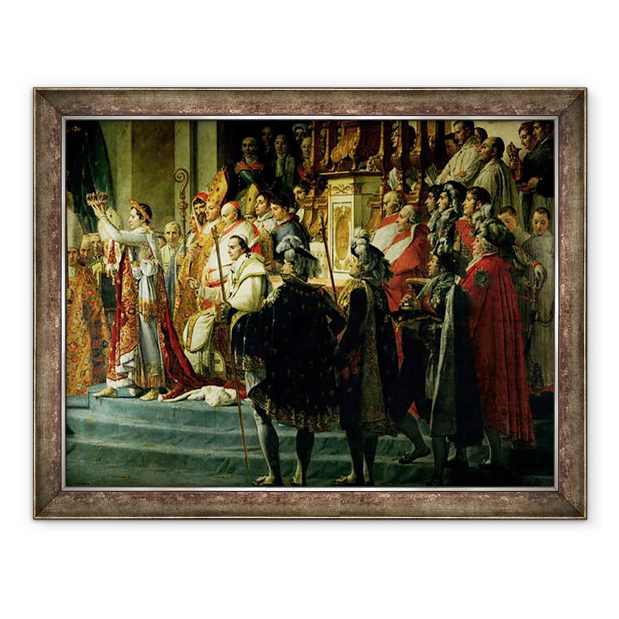 Tablou inramat - Jacques Louis David - Sfintirea imparatului Napoleon si incoronarea imparatesei Josephine de catre Papa Pius al VII-lea, detaliu II, 70 x 90 cm