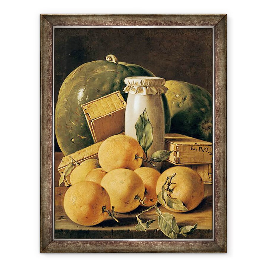 Tablou inramat - Luis Egidio Melendez - Natura moarta de portocale, Pepene verde, 70 x 90 cm