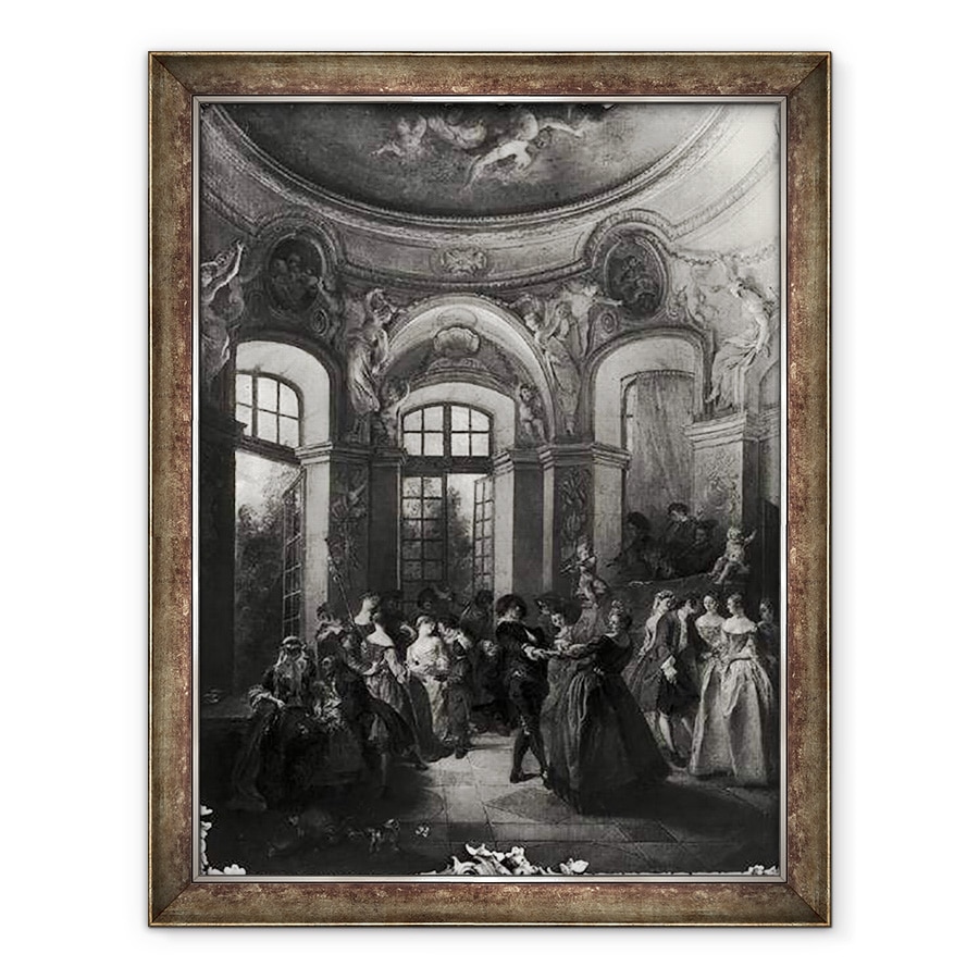 Tablou inramat - Nicolas Lancret - Danseaza intr-un pavilion, 70 x 90 cm