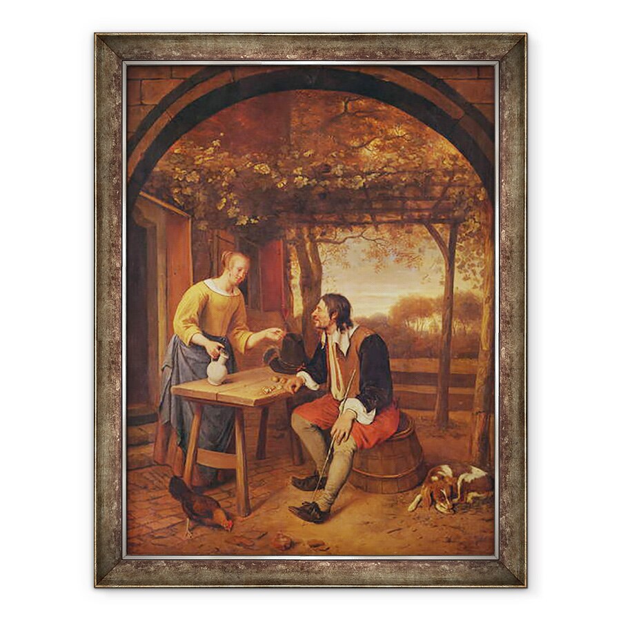 Tablou inramat - Jan Havicksz Steen - Odihna calatorului, 60 x 80 cm