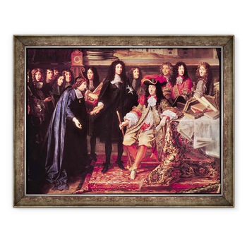 Tablou inramat - Henri Testelin - Jean-Baptiste Colbert 1619-83 Prezentarea membrilor Academiei Regale de stiinta lui Ludovic al XIV-lea 1638-1715 detalii ale partii centrale, 70 x 90 cm Tablou inramat - Henri Testelin - Jean-Baptiste Colbert 1619-83 Prezentarea membrilor Academiei Regale de stiinta lui Ludovic al XIV-lea 1638-1715 detalii ale partii centrale, 70 x 90 cm