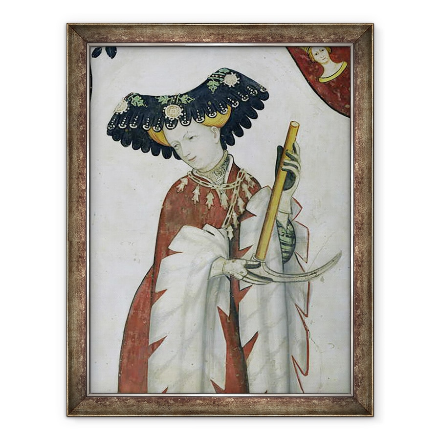Tablou inramat - Giacomo Jaquerio - Cele noua Worthies si cele noua femei demne, detalii ale lui Delphine, 60 x 80 cm
