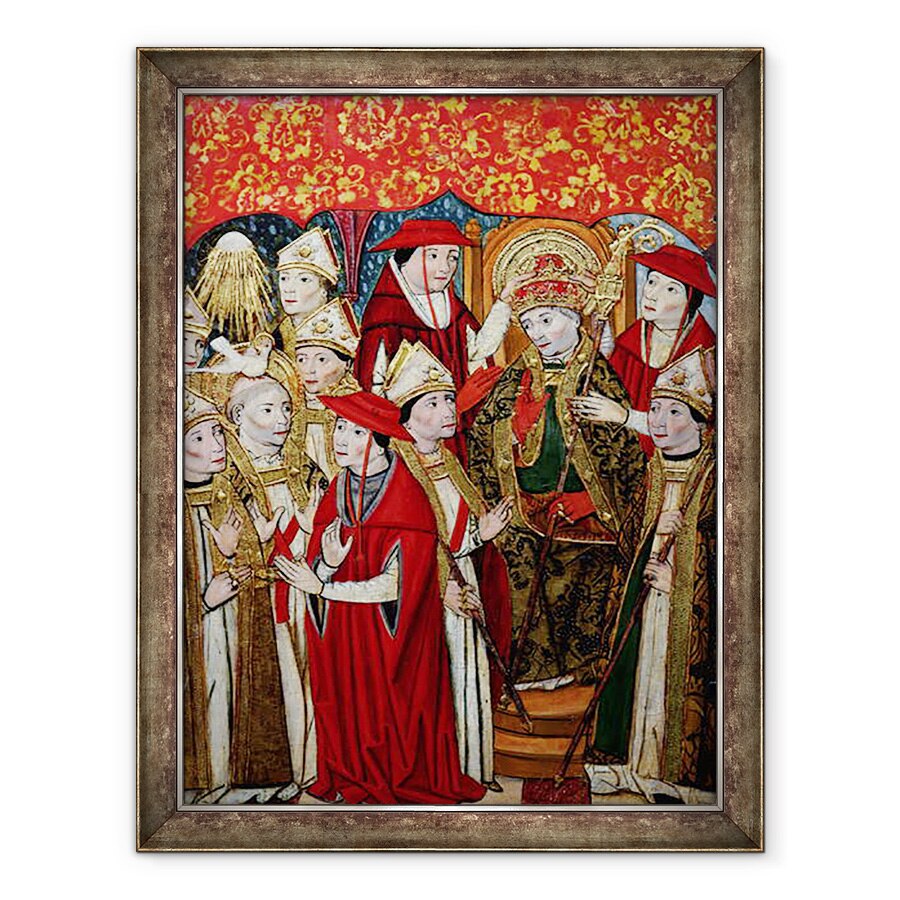 Tablou inramat - Jaume Huguet - Alegerea lui Fabian d.c.250 in papalitate, 60 x 80 cm