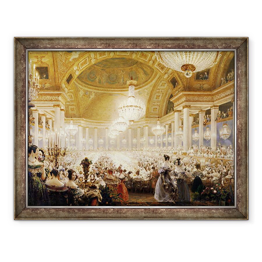 Tablou inramat - Eugene Emmanuel Viollet-le-Duc - Femei Dining la Tuileries in 1835, 60 x 80 cm