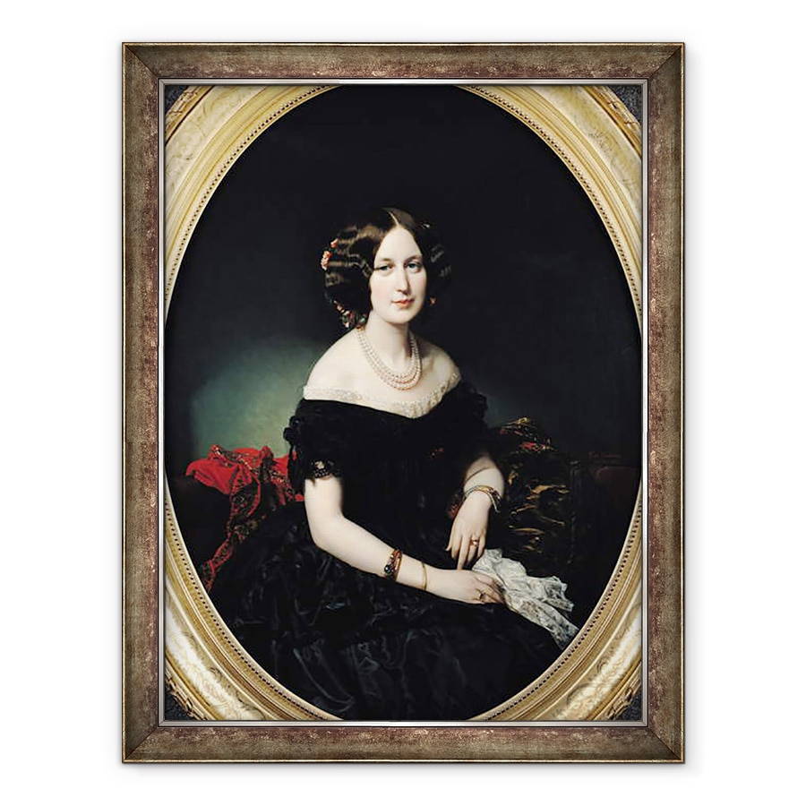 Tablou inramat - Federico de Madrazo y Kuntz - Portretul Baronesei De Weisweiller, 60 x 80 cm