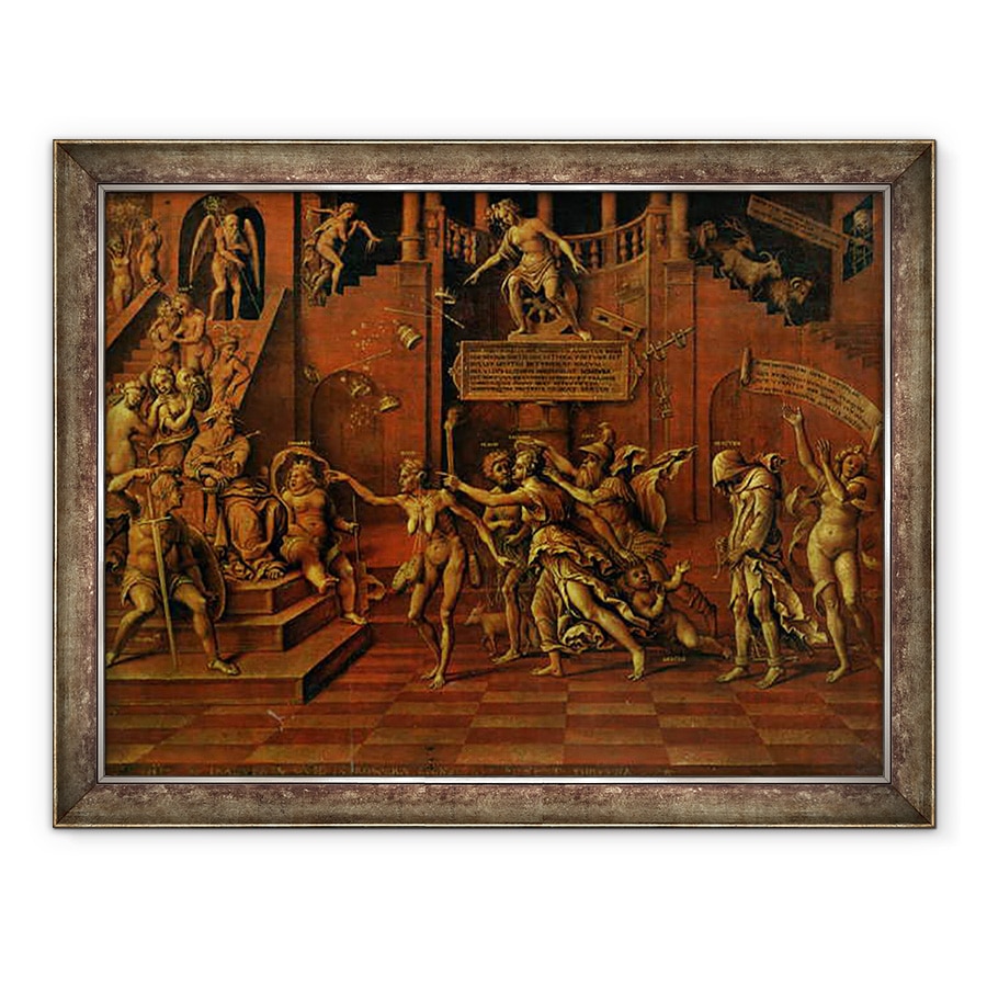 Tablou inramat - Lorenzo Leonbruno - Alegorie de calomnie sau, 60 x 80 cm