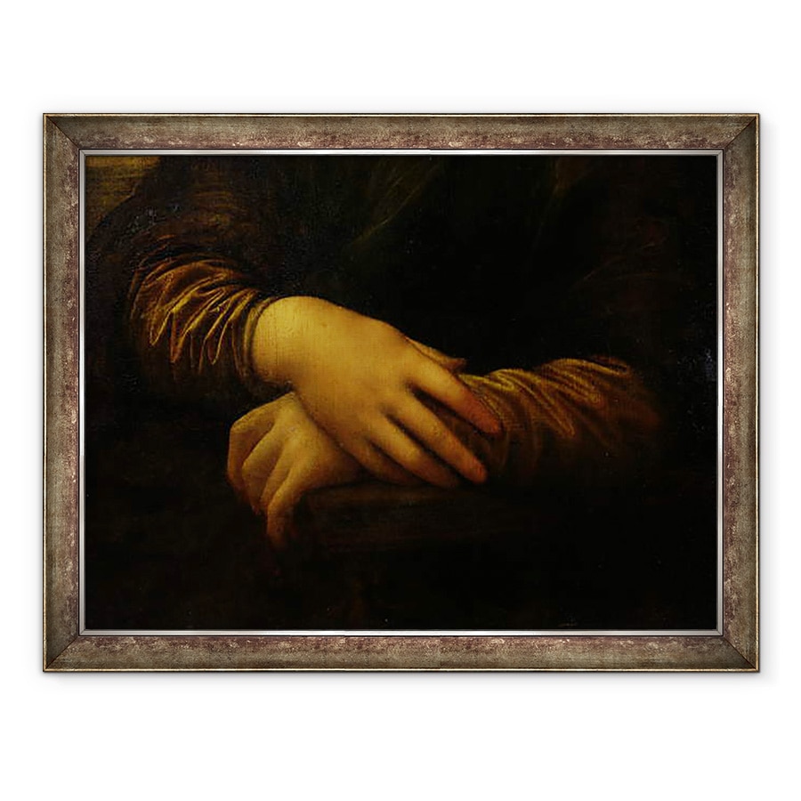 Tablou inramat - Leonardo da Vinci - Mona Lisa, detaliile mainilor ei, 70 x 90 cm